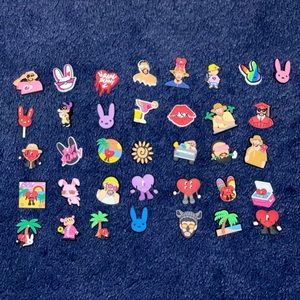 Bad Bunny Crocs Charms Set